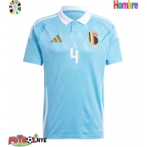 Camiseta Bélgica Wout Faes #4 Visitante Equipación Eurocopa 2024 manga corta